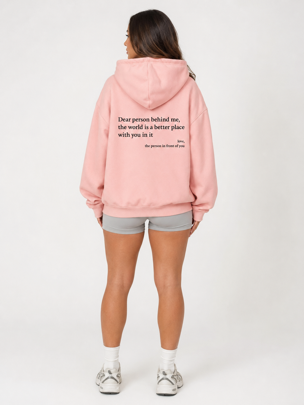 Qiana - Dames Pluche Hoodie Met Rugprint En Capuchon