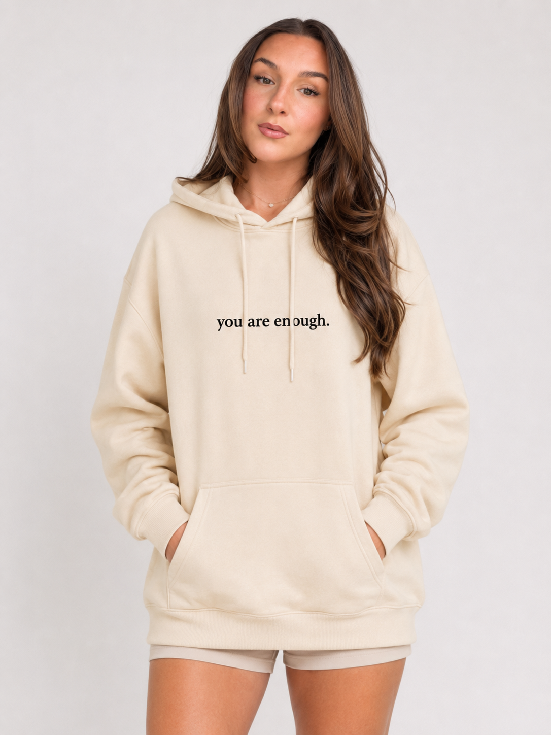 Qiana - Dames Pluche Hoodie Met Rugprint En Capuchon
