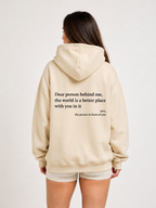 Qiana - Dames Pluche Hoodie Met Rugprint En Capuchon