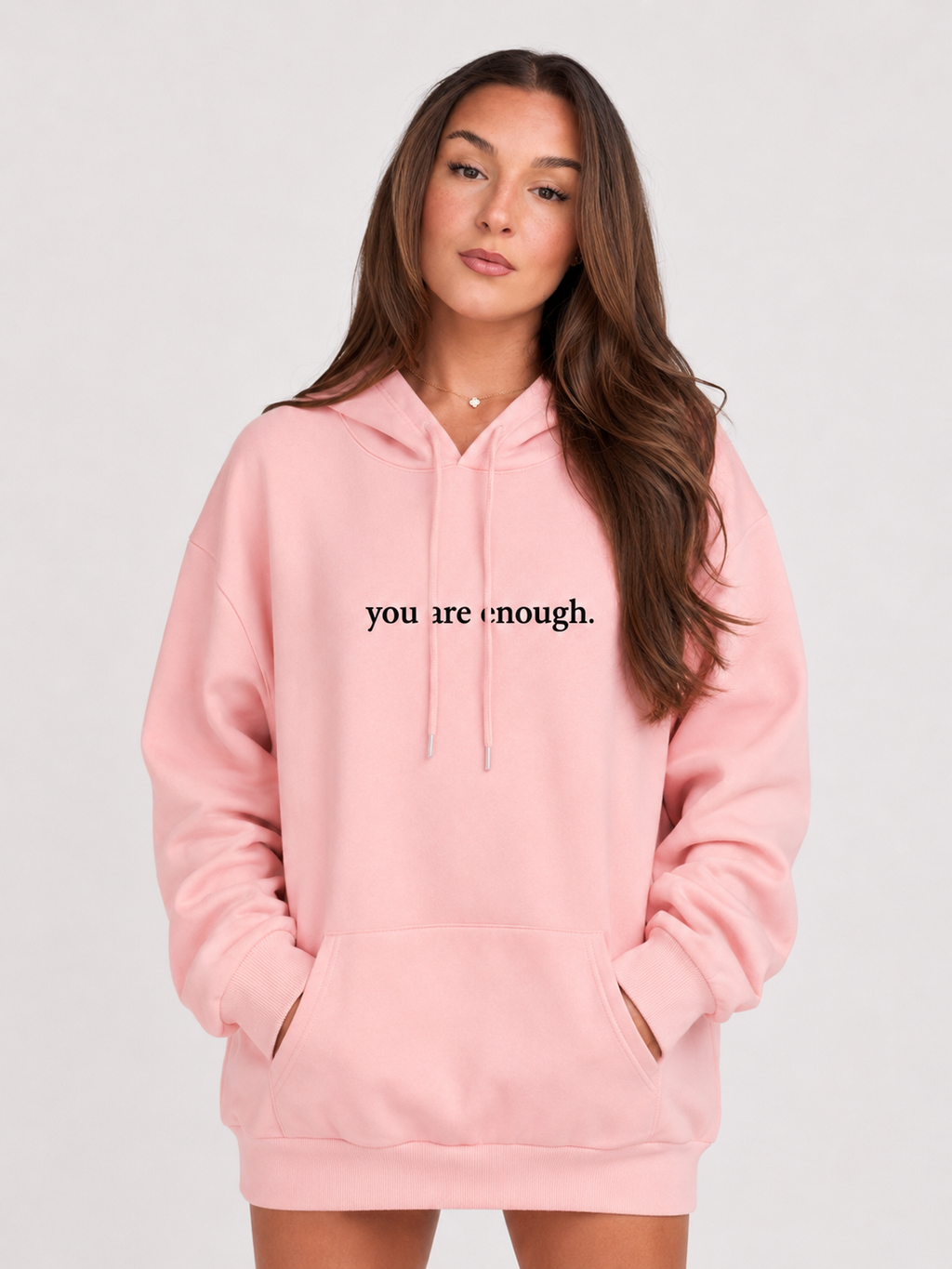 Qiana - Dames Pluche Hoodie Met Rugprint En Capuchon