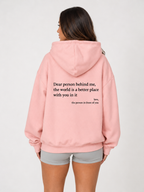 Qiana - Dames Pluche Hoodie Met Rugprint En Capuchon