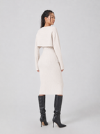 Quintessa - Tweedelige Dames Set Met Rib Top En Midi-rok