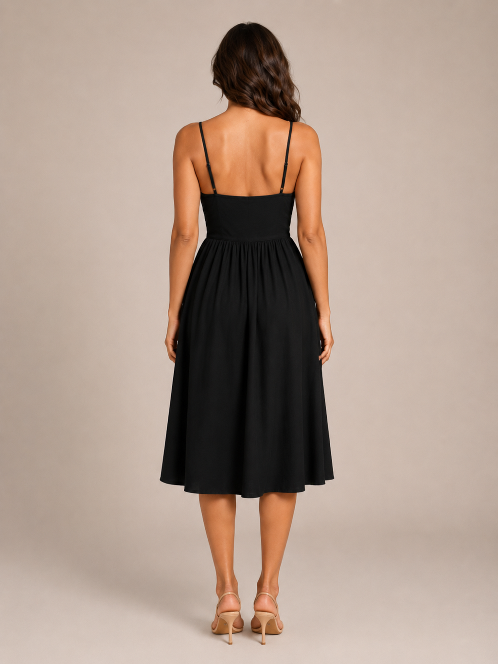 Quilla - Midi-jurk Met Strikdetail En Knoopsluiting