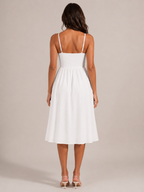Quilla - Midi-jurk Met Strikdetail En Knoopsluiting