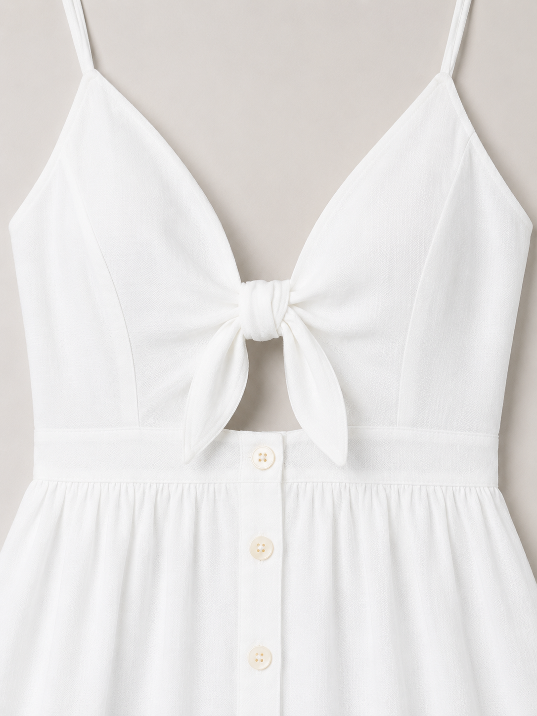 Quilla - Midi-jurk Met Strikdetail En Knoopsluiting