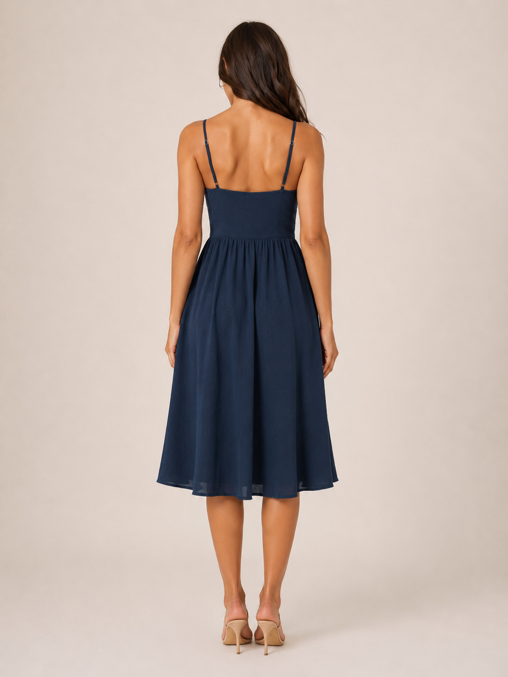 Quilla - Midi-jurk Met Strikdetail En Knoopsluiting