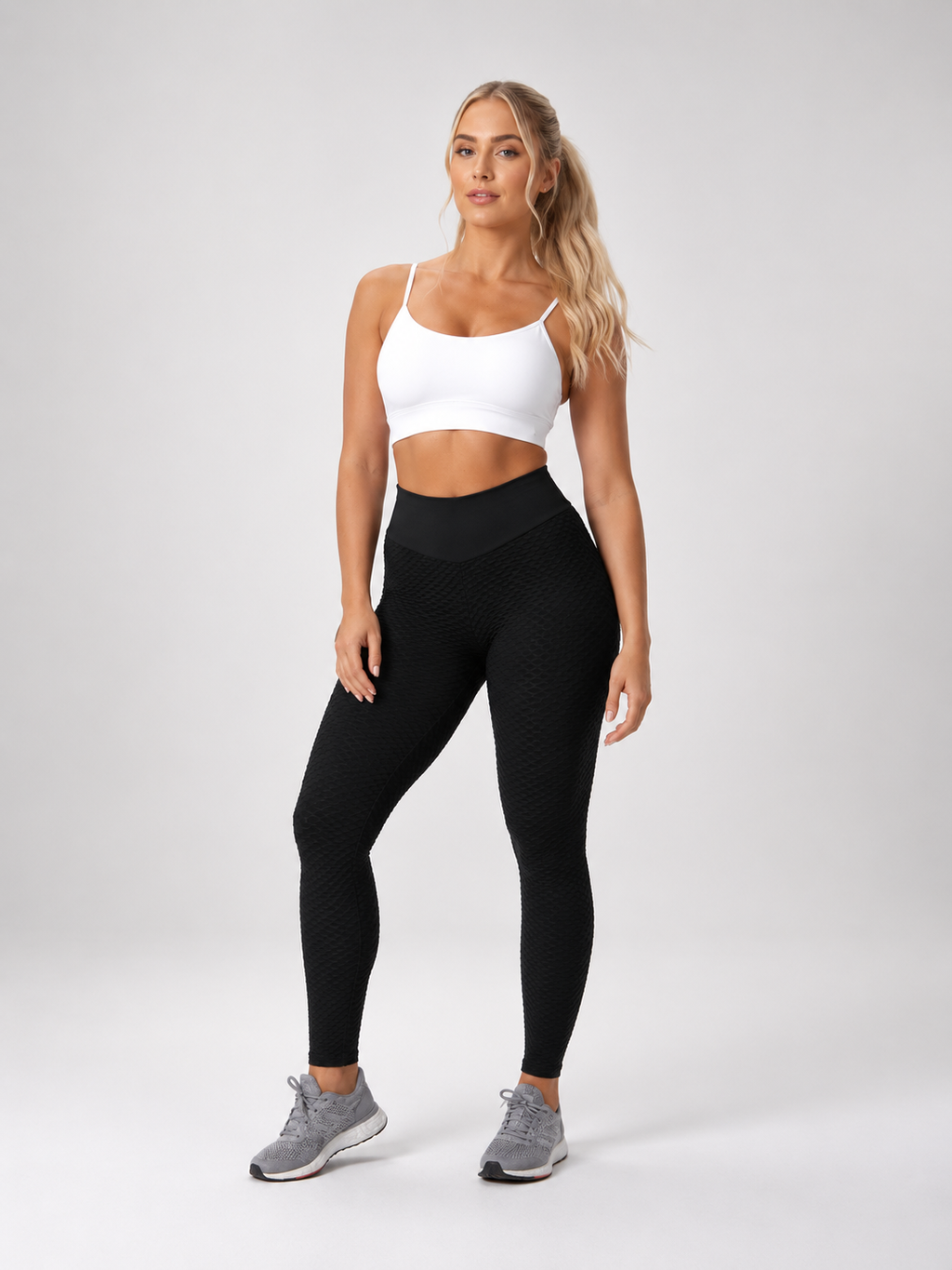 Qelina - Dames Sportlegging Met Hoge Taille En Scrunch Detail
