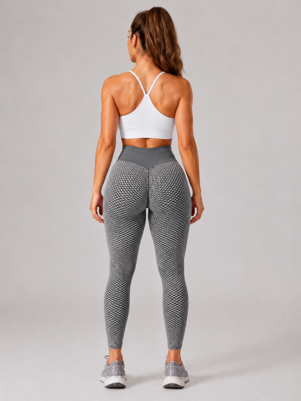 Qelina - Dames Sportlegging Met Hoge Taille En Scrunch Detail