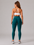 Qelina - Dames Sportlegging Met Hoge Taille En Scrunch Detail