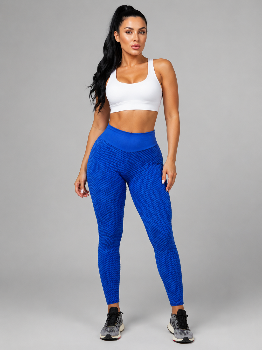 Qelina - Dames Sportlegging Met Hoge Taille En Scrunch Detail