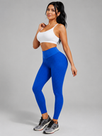 Qelina - Dames Sportlegging Met Hoge Taille En Scrunch Detail