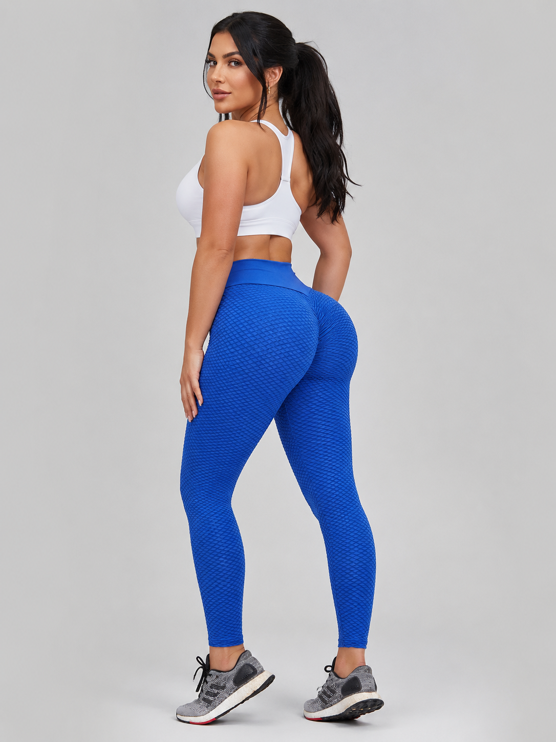 Qelina - Dames Sportlegging Met Hoge Taille En Scrunch Detail