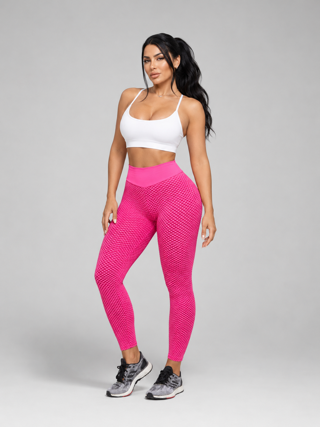Qelina - Dames Sportlegging Met Hoge Taille En Scrunch Detail
