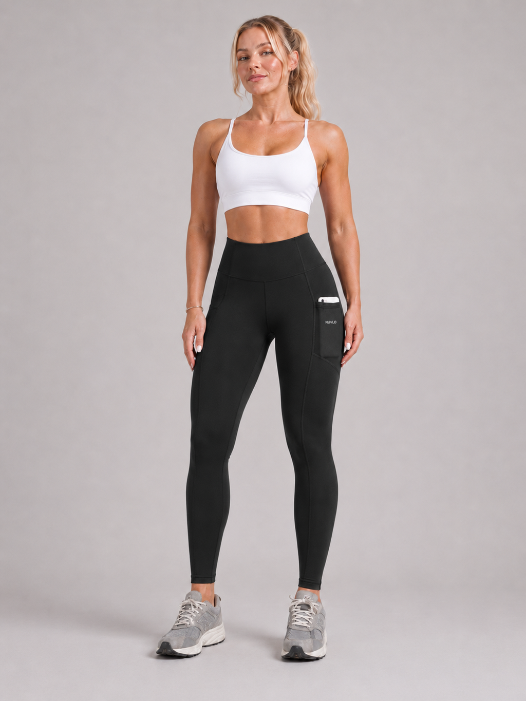 Qalara - Dames Sportlegging Met Hoge Taille En Push-up Naden