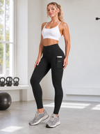 Qalara - Dames Sportlegging Met Hoge Taille En Push-up Naden