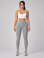 Qalara - Dames Sportlegging Met Hoge Taille En Push-up Naden