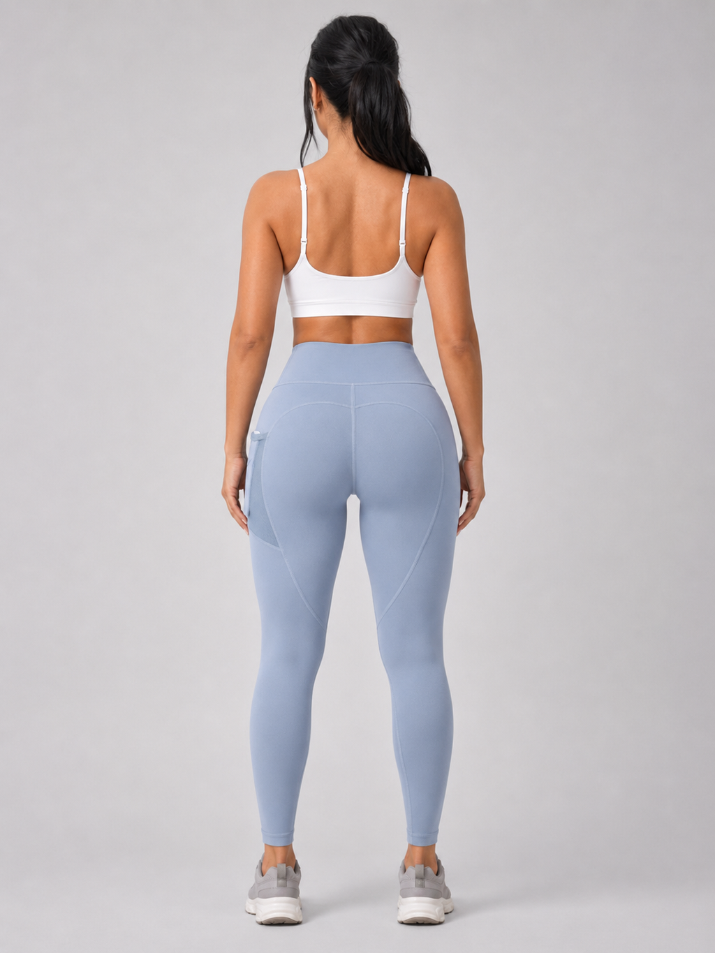 Qalara - Dames Sportlegging Met Hoge Taille En Push-up Naden
