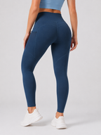Qalara - Dames Sportlegging Met Hoge Taille En Push-up Naden