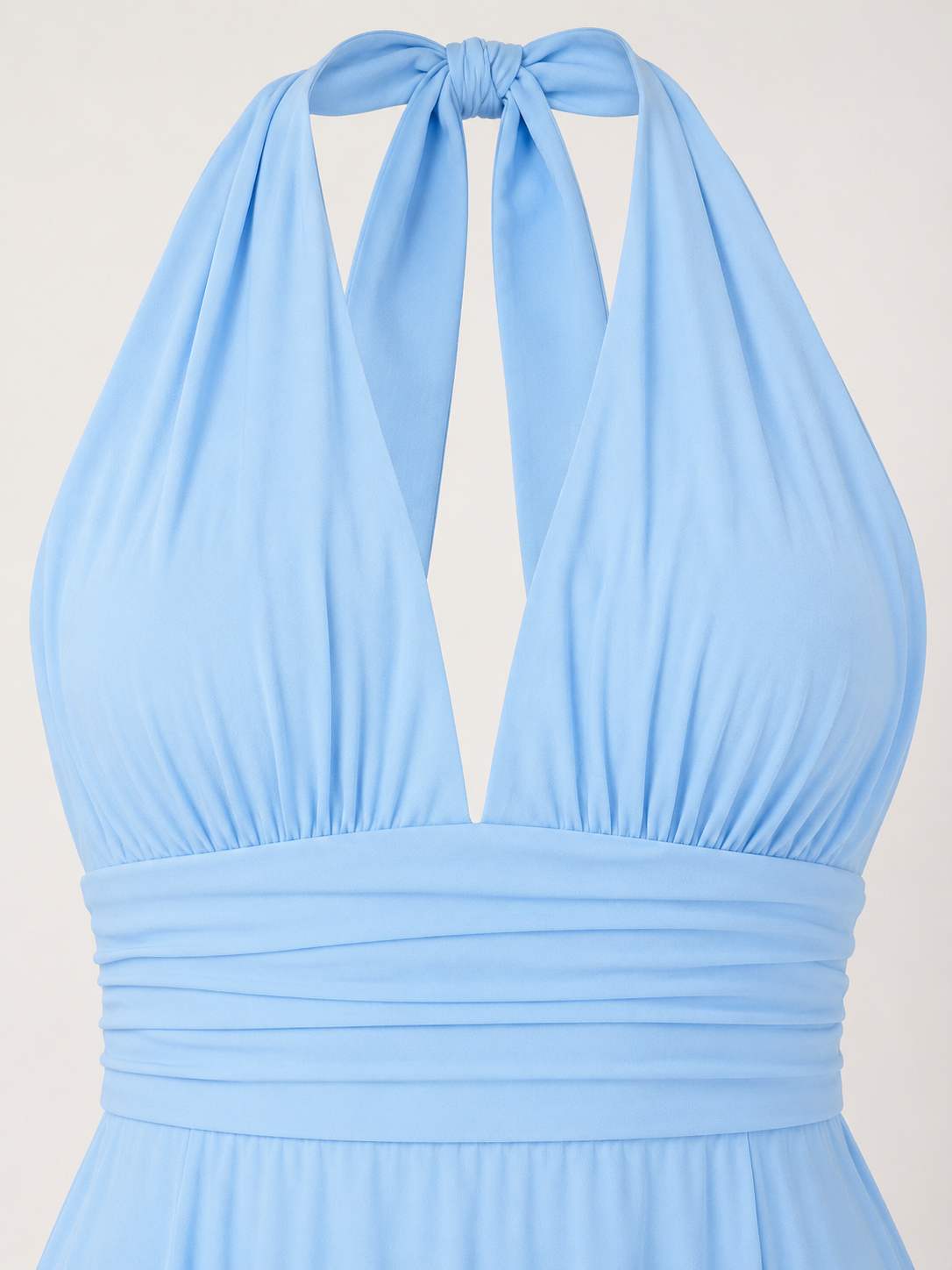 Qelina - Halter Maxi-jurk Met Open Rug En Split
