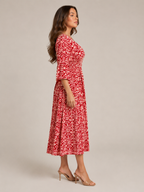 Mona - Boho Maxi-jurk Met V-hals En Grafische Print