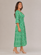 Mona - Boho Maxi-jurk Met V-hals En Grafische Print