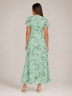 Mabel - Chiffon Maxi-jurk Met Bloemenprint En Vlindermouwen