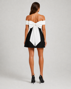 Farina - Off-shoulder Mini-jurk Met A-lijn Rok