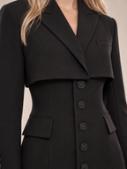 Ondine - dames retro blazerjurk met schouderbandjes