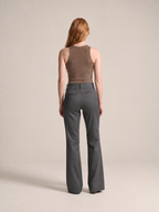 Carina - dames flare broek met hoge taille en wijde pijpen