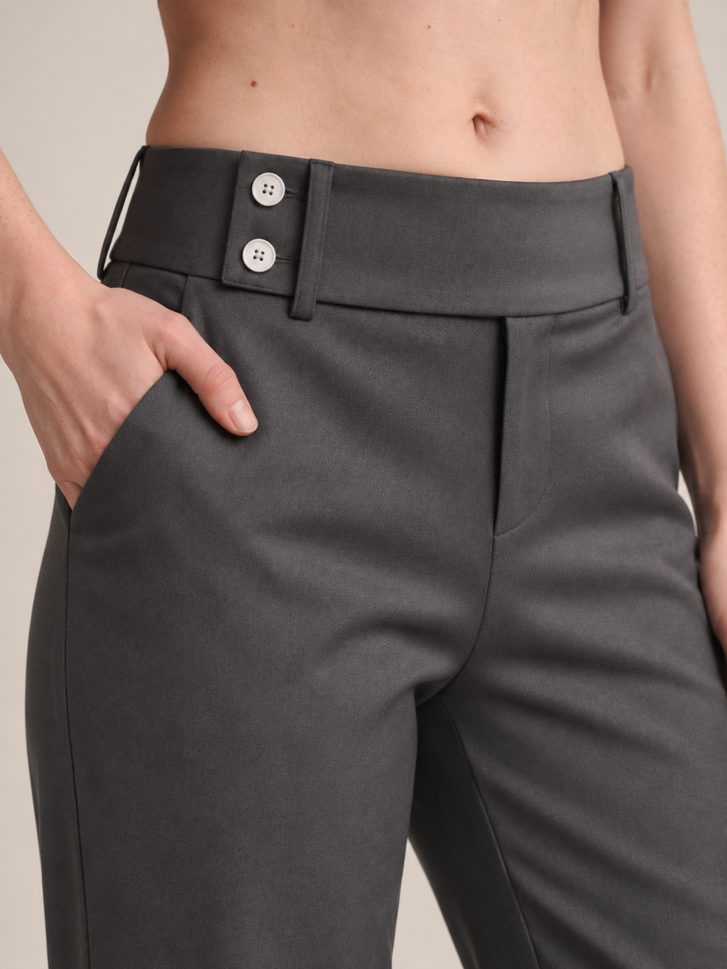 Carina - dames flare broek met hoge taille en wijde pijpen