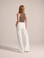 Carina - dames flare broek met hoge taille en wijde pijpen