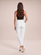 Talisa - dames broek met hoge taille en rechte pijpen