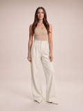 Nerina - broek dames met wijde pijpen en elastische taille