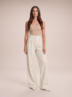 Nerina - broek dames met wijde pijpen en elastische taille