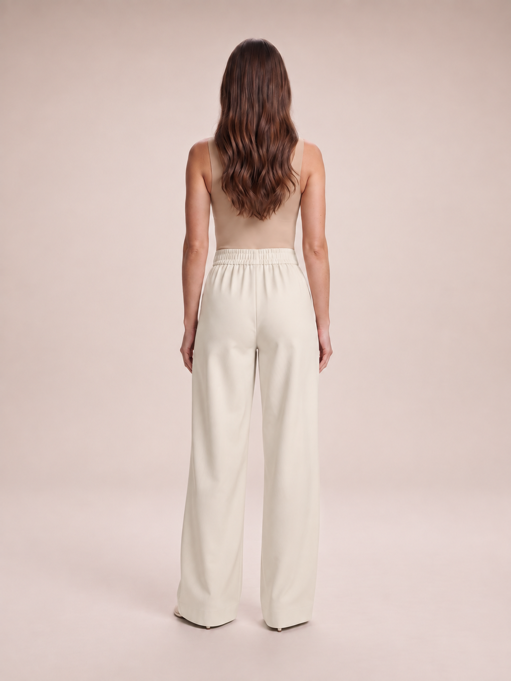 Nerina - broek dames met wijde pijpen en elastische taille