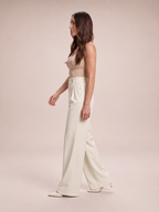 Nerina - broek dames met wijde pijpen en elastische taille