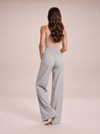 Nerina - broek dames met wijde pijpen en elastische taille