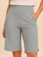 Ruby - Dames bermuda shorts met middelhoge taille en zakken
