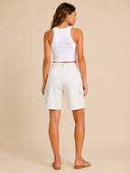 Joy - Dames high-waist sportshorts met elastische taille en zakken