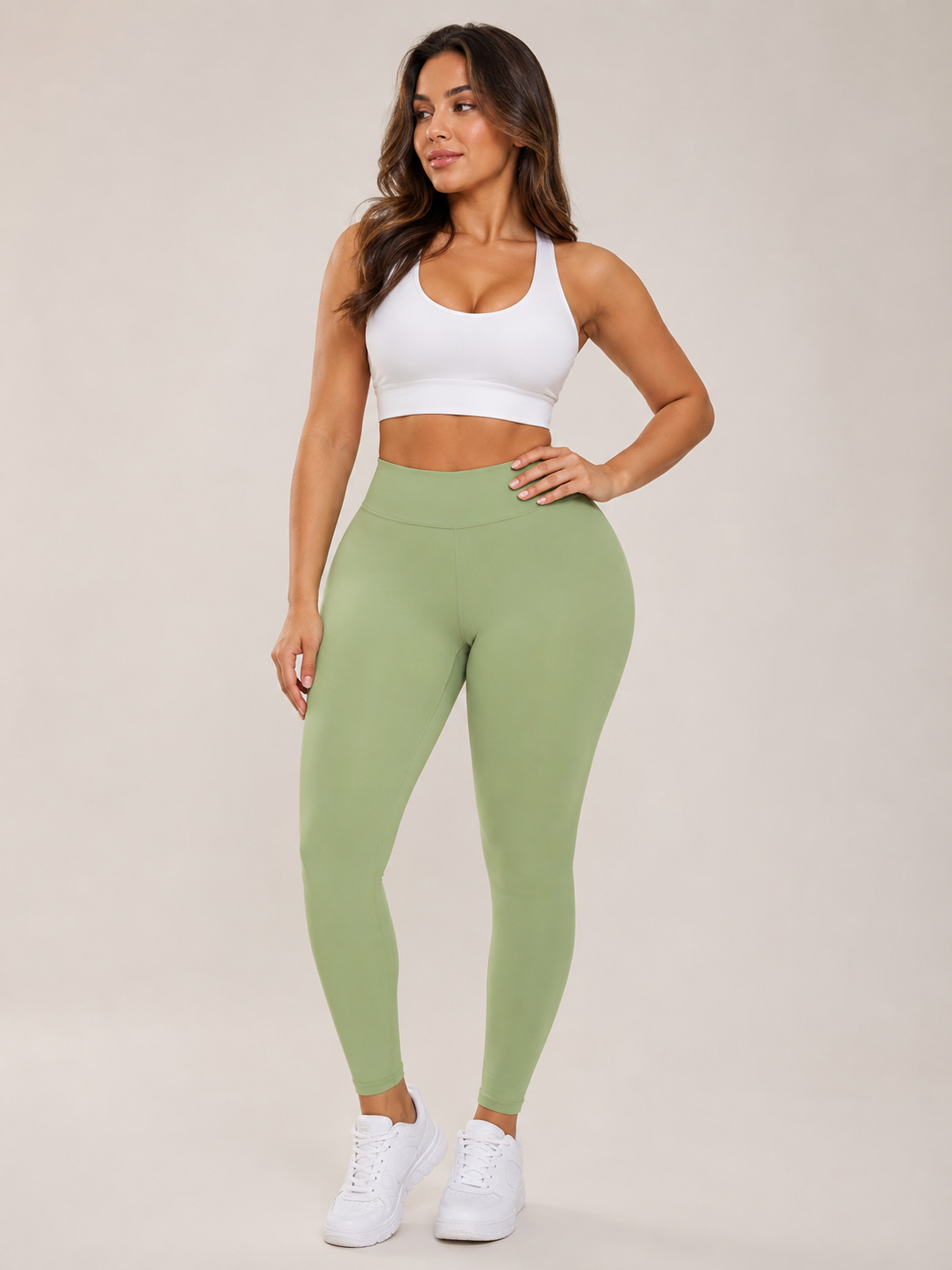Qiora - Dames Sportlegging Met Hoge Taille En Liftend Effect