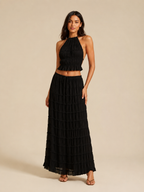 Quinara - 2-Delige Haltertop En Lange Rok Set
