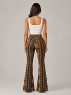 Qadence - Dames Flared Broek Met Sierlijke Print