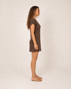 Famke - Dames T-shirtjurk Met Stretch En Opgerolde Mouwen