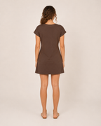 Famke - Dames T-shirtjurk Met Stretch En Opgerolde Mouwen