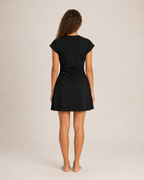 Famke - Dames T-shirtjurk Met Stretch En Opgerolde Mouwen