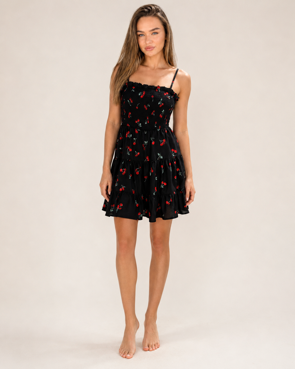 Felora - Mini-jurk Met Bloemenprint En Smocktop