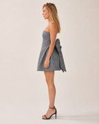 Frederique - Glanzende Mini-jurk Met Getailleerde Pasvorm