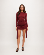 Felia - Mini-jurk Met Lange Mouwen En Strikdetails