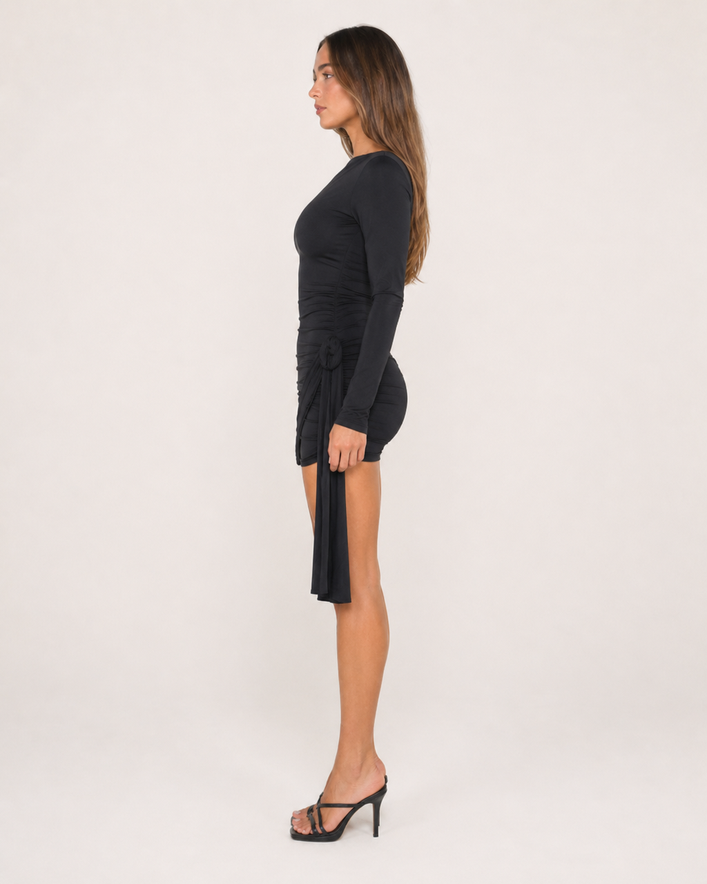 Felia - Mini-jurk Met Lange Mouwen En Strikdetails