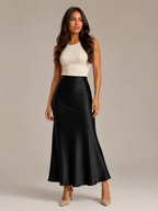 Pascaline - Satijnen Dames Maxi-rok Met Subtiele Glans